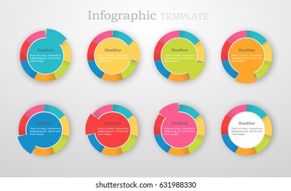 Abstract infographics number options template. Seven parts. Vector illustration. Can be used for workflow layout, web design, diagram, business step options, banner. Eps 10.