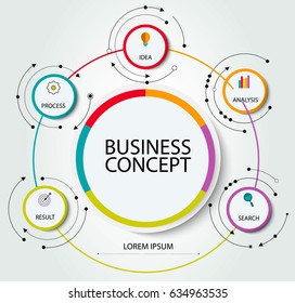 Abstract infographics number options template. Vector illustration. Can be used for workflow layout, diagram, business step options, banner, web design.