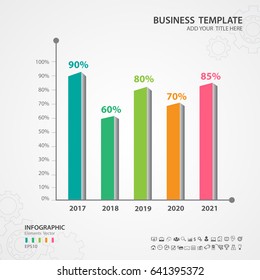 Abstract infographics number options template, Vector illustration, Rectangular rods 3d icon, presentation, diagram, advertisment, Process chart, business flyer, banner design, web design, timeline