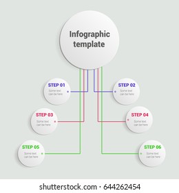 Abstract infographics number options template.