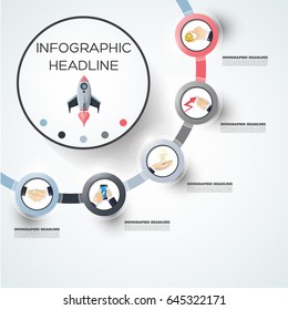 Abstract infographics number options template. Vector illustration. Can be used for workflow layout, diagram, business step options, banner, web design