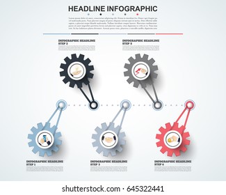 Abstract infographics number options template. Vector illustration. Can be used for workflow layout, diagram, business step options, banner, web design.