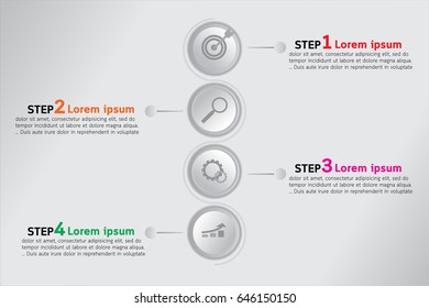 Abstract infographics number options template. Vector illustration. Can be used for workflow layout, diagram, business step options, banner, web design.