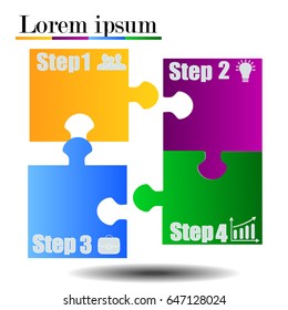 Abstract infographics number options template. Vector illustration. Can be used for workflow layout, diagram, business step options, banner, web design.