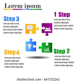 Abstract infographics number options template. Vector illustration. Can be used for workflow layout, diagram, business step options, banner, web design.