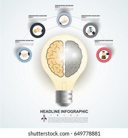 Abstract infographics number options template. Vector illustration. Can be used for workflow layout, diagram, business step options, banner, web design