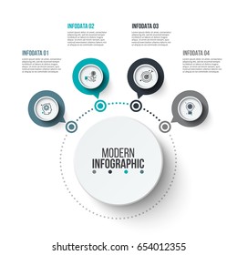 Abstract infographics number options template. Vector illustration. Can be used for workflow layout, diagram, business step options, banner, web design