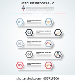 Abstract infographics number options template. Vector illustration. Can be used for workflow layout, diagram, business step options, banner, web design.