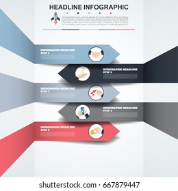 Abstract infographics number options template. Vector illustration. Can be used for workflow layout, diagram, business step options, banner, web design