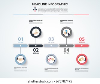 Abstract infographics number options template. Vector illustration. Can be used for workflow layout, diagram, business step option, banner, web design