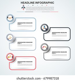 Abstract infographics number options template. Vector illustration. Can be used for workflow layout, diagram, business step options, banner, web design.