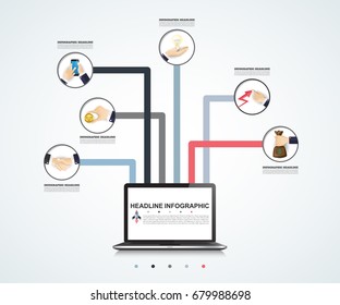Abstract infographics number options template. Vector illustration. Can be used for workflow layout, diagram, business step options, banner, web design.