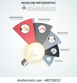 Abstract infographics number options template. Vector illustration. Can be used for workflow layout, diagram, business step options, banner, web design.