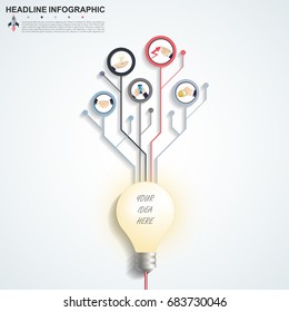 Abstract infographics number options template. Vector illustration. Can be used for workflow layout, diagram, business step options, banner, web design.