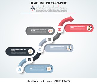 Abstract infographics number options template. Vector illustration. Can be used for workflow layout, diagram, business step options, banner, web design.
