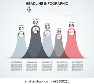 Abstract infographics number options template. Vector illustration. Can be used for workflow layout, diagram, business step option, banner, web design.