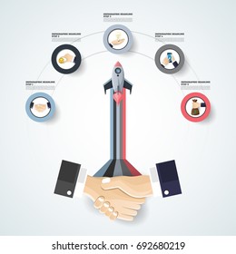 Abstract infographics number options template. Vector illustration. Can be used for workflow layout, diagram, business step option, banner, web design.