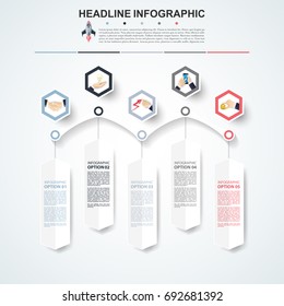 Abstract infographics number options template. Vector illustration. Can be used for workflow layout, diagram, business step options, banner, web design.