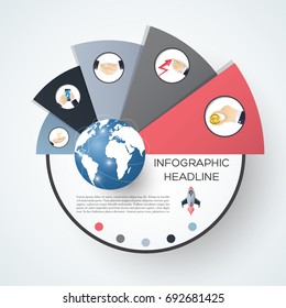Abstract infographics number options template. Vector illustration. Can be used for workflow layout, diagram, business step options, banner, web design.