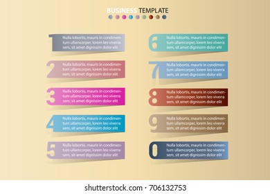 Abstract infographics number options template. Vector illustration. Can be used for workflow layout, diagram, business step options, banner, web design. Light background.
