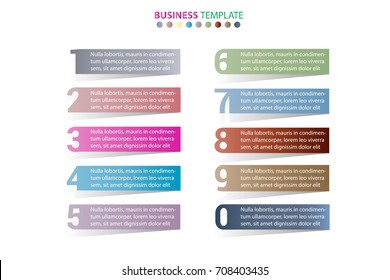 Abstract infographics number options template. Vector illustration. Can be used for workflow layout, diagram, business step options, banner, web design. White background.
