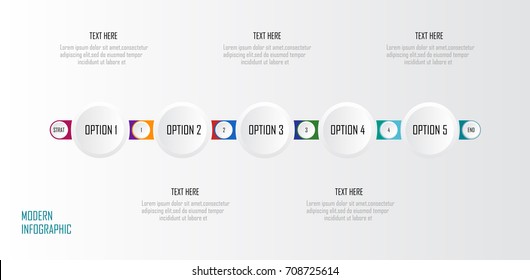 Abstract infographics number options template. Vector illustration.Can use for business step options.
