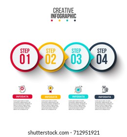 Abstract infographics number options template. Vector illustration. Can be used for workflow layout, diagram, business step options, banner, web design