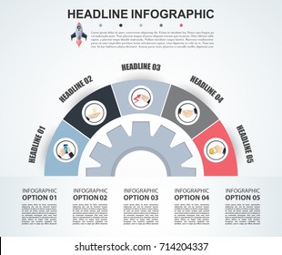 Abstract infographics number options template. Vector illustration. Can be used for workflow layout, diagram, business step option, banner, web design.