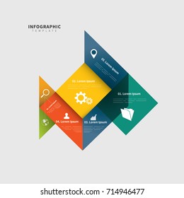 Abstract infographics number options template. Vector illustration.
