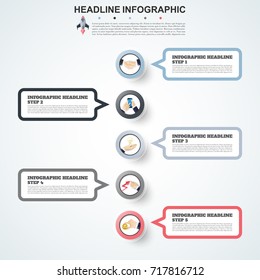 Abstract infographics number options template. Vector illustration. Can be used for workflow layout, diagram, business step option, banner, web design.