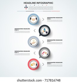 Abstract infographics number options template. Vector illustration. Can be used for workflow layout, diagram, business step option, banner, web design.