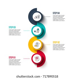 Abstract infographics number options template. Vector illustration. Can be used for workflow layout, diagram, business step options, banner, web design