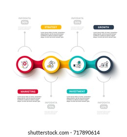 Abstract infographics number options template. Vector illustration. Can be used for workflow layout, diagram, business step options, banner, web design