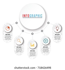 Abstract infographics number options template. Vector illustration. Can be used for workflow layout, diagram, business step options, banner, web design.