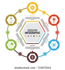 Abstract infographics number options template. Vector illustration. Can be used for workflow layout, diagram, business step options, banner, web design.