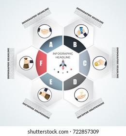 Abstract infographics number options template. Vector illustration. Can be used for workflow layout, diagram, business step options, banner, web design