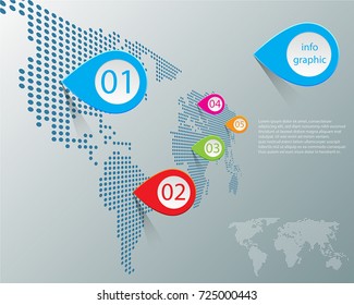 Abstract infographics number options template. Vector illustration. Can be used for workflow layout, diagram, business step options, banner, web design.