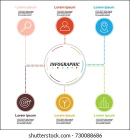 Abstract infographics number options template. Vector illustration. Can be used for workflow layout, diagram, business step options, banner, web design.