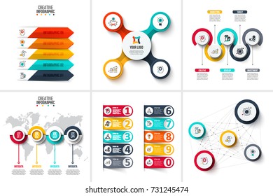 Abstract infographics number options template. Vector illustration. Can be used for workflow layout, diagram, business step options, banner, web design.