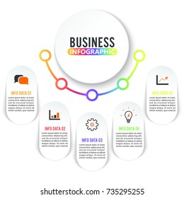Abstract infographics number options template. Vector illustration. Can be used for workflow layout, diagram, business step options, banner, web design.