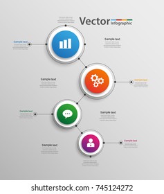 Abstract infographics number options template with  steps. Can be used for workflow layout, diagram, business step options, banner, web design. Vector eps 10