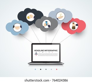 Abstract infographics number options template. Vector illustration. Can be used for workflow layout, diagram, business step options, banner, web design.