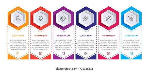 Abstract infographics number options template. Vector illustration. Can be used for workflow layout, diagram, business step options, banner, web design.