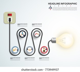 Abstract infographics number options template. Vector illustration. Can be used for workflow layout, diagram, business step options, banner, web design.