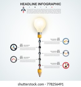 Abstract infographics number options template. Vector illustration. Can be used for workflow layout, diagram, business step options, banner, web design.