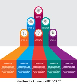 Abstract infographics number options template. Vector illustration. Can be used for workflow layout, diagram, business step options, banner, web design.