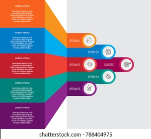 Abstract infographics number options template. Vector illustration. Can be used for workflow layout, diagram, business step options, banner, web design.
