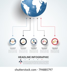 Abstract infographics number options template. Vector illustration. Can be used for workflow layout, diagram, business step options, banner, web design.