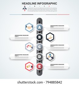 Abstract infographics number options template. Vector illustration. Can be used for workflow layout, diagram, business step options, banner, web design.