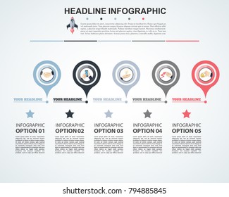 Abstract infographics number options template. Vector illustration. Can be used for workflow layout, diagram, business step options, banner, web design.